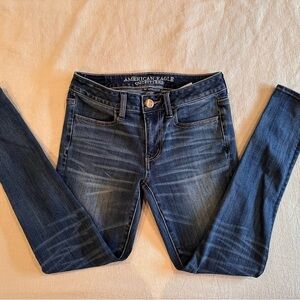 American Eagle Outfitters Blue Skinny Jeans with Stretch